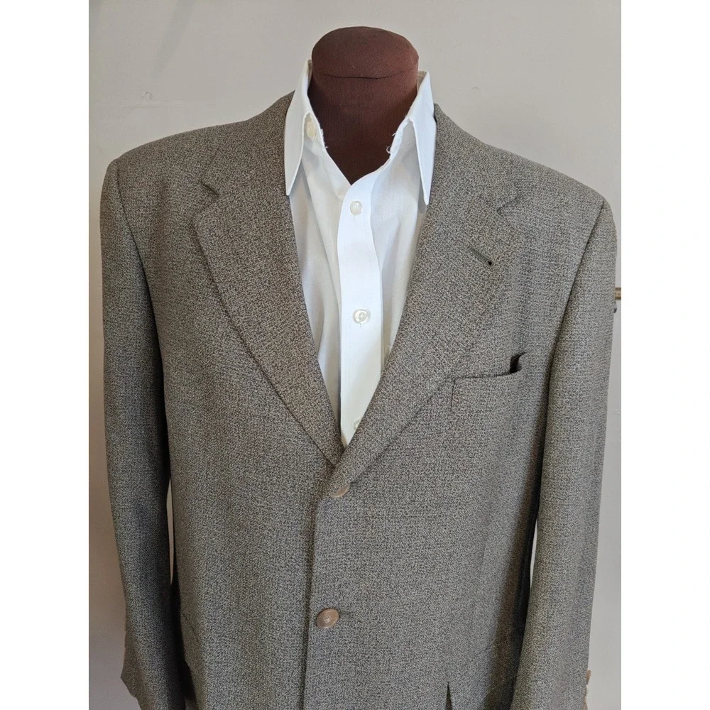 Hart Schaffner Marx Mens Sports Coat 44R Multicolor USA 3 Button Tweed Blazer